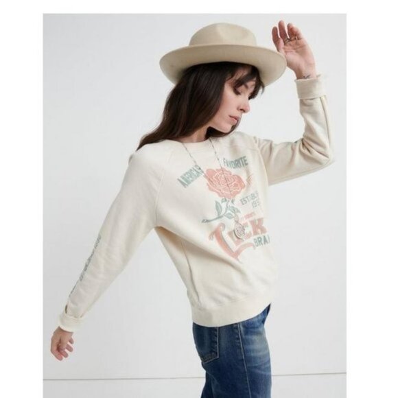 Lucky Brand Rose Logo Fleece Lined Sweatshirt - Picture 2 of 9